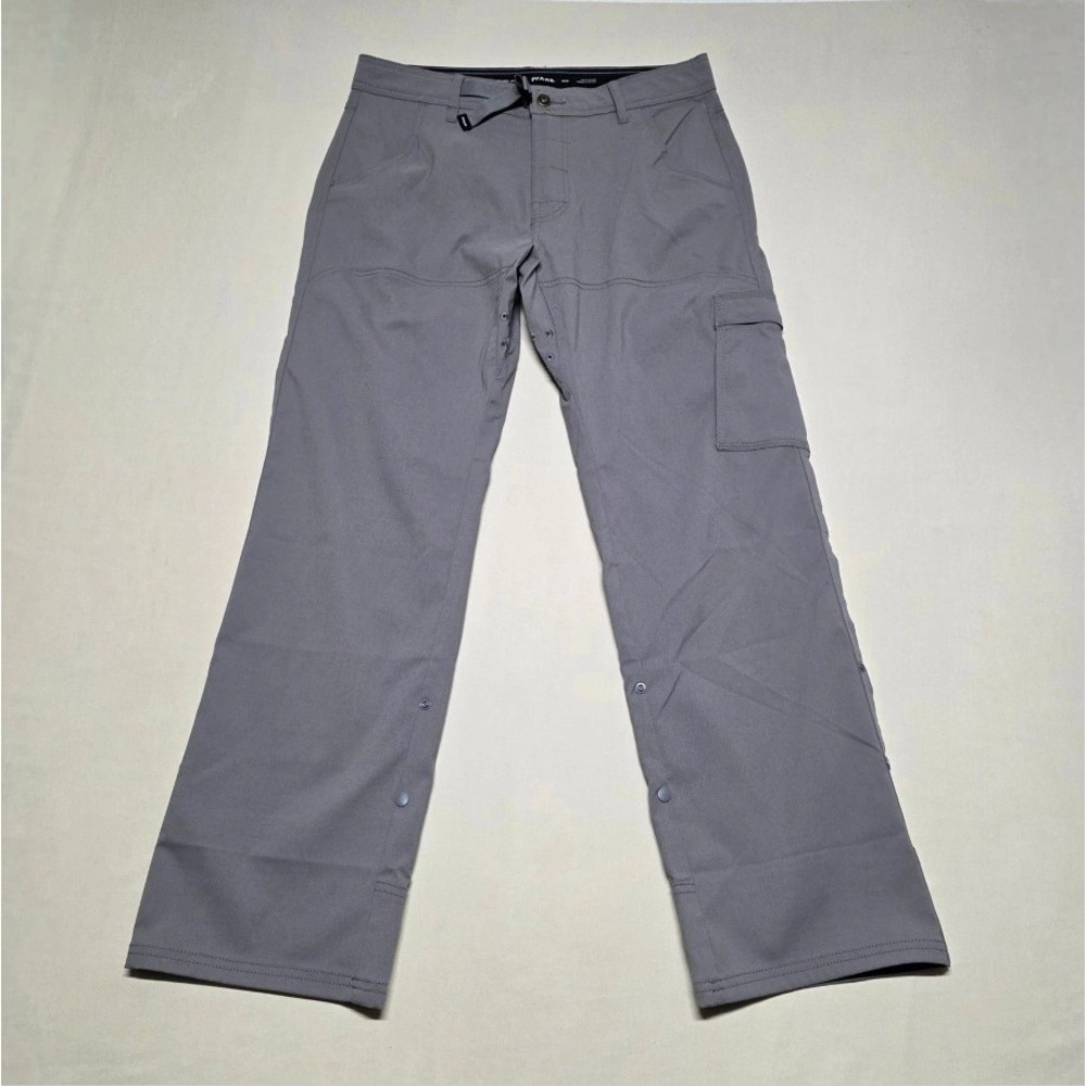 Prana Zion Cargo Hiking Pants Men 32x30 Grey Relaxed Straight Leg